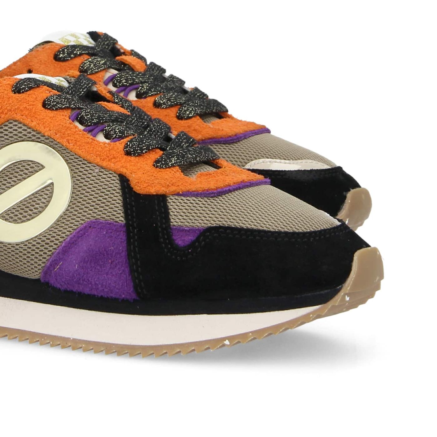 MIA NEW JOGGER W - SUEDE/H.SD/MESH - BLACK/TAUPE/PURPLE/ORANGE